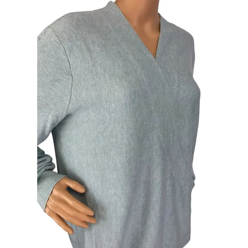 2/$30 J. Jill Wrap Sweater Lucite Heather Blue Green Size L